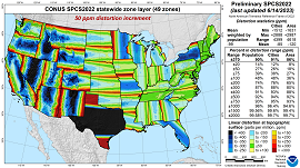 This map shows the final SPCS27 as of 1968