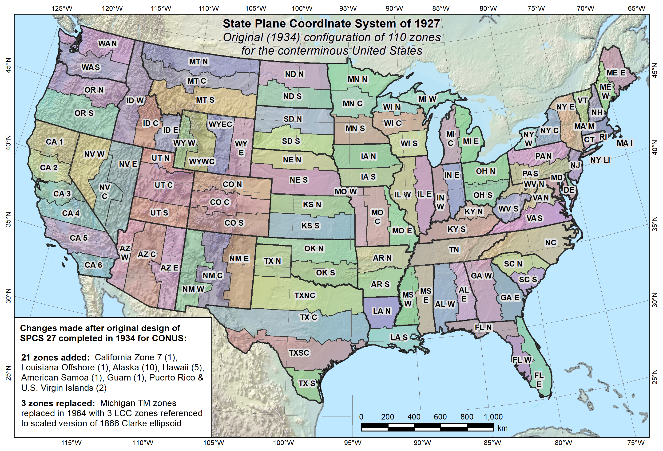 map of usa with coordinates Maps State Plane Coordinate Systems Spcs Tools National map of usa with coordinates