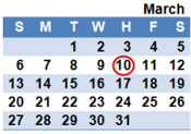 March 2011 Calendar