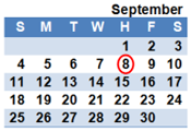 September 2011 Calendar