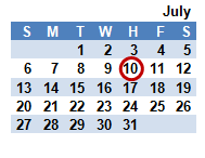 July 2014 Calendar