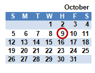 October 2014 Calendar