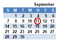 September 2014 Calendar